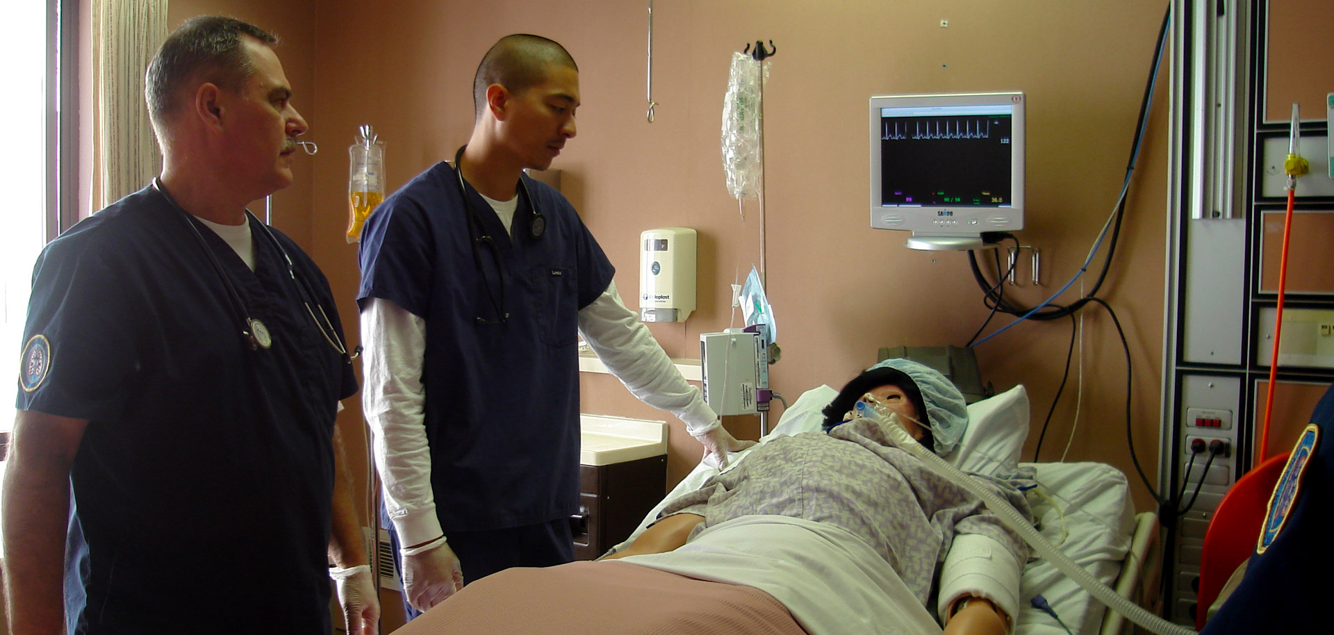 simulation in hospital room